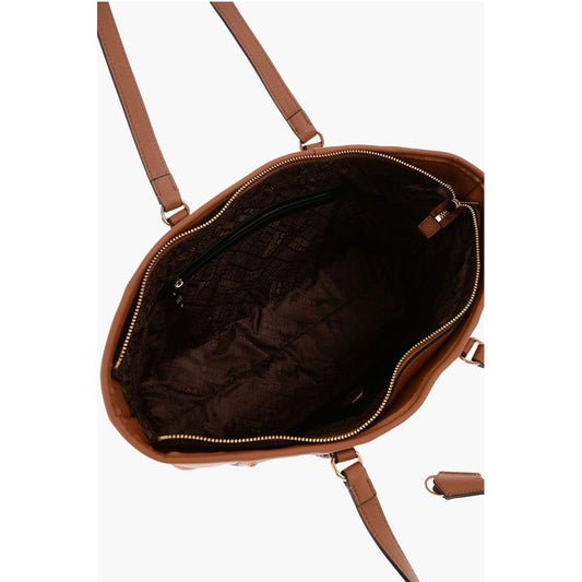 Moschino LOVE golden logo faux leather tote bag