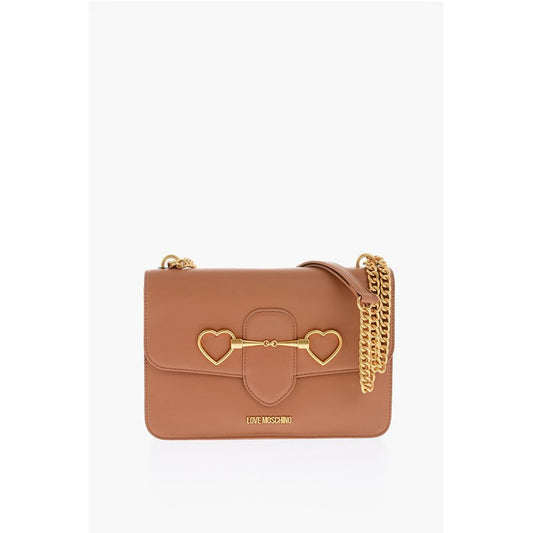 Moschino LOVE chain shoulder strap faux leather bag