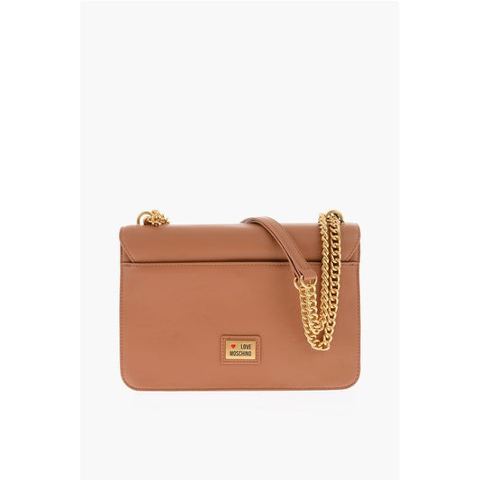 Moschino LOVE chain shoulder strap faux leather bag