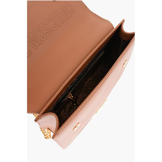 Moschino LOVE chain shoulder strap faux leather bag