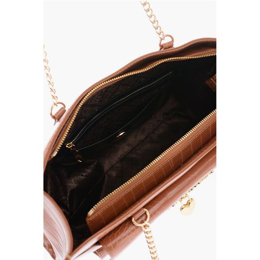 Moschino LOVE Crocodile Effect Faux Leather Tote Bag