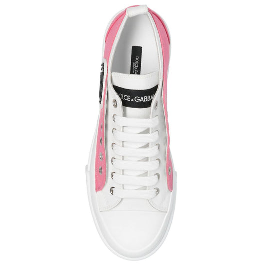 Dolce & Gabbana Pink Cotton Sneaker