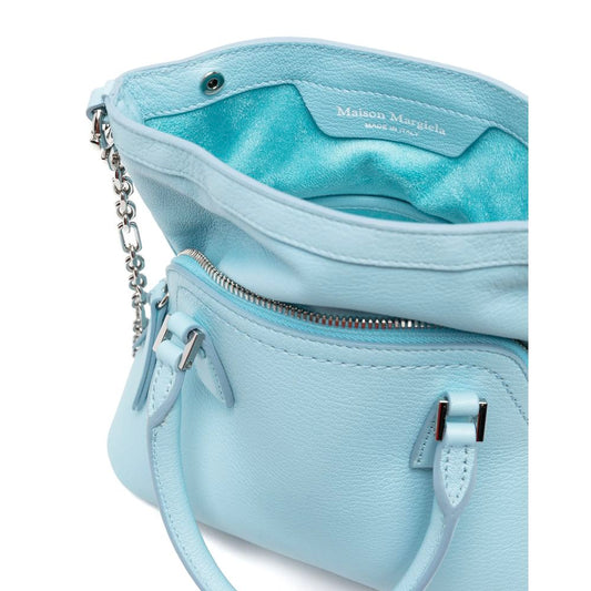 Maison Margiela Blue Leather Handbag