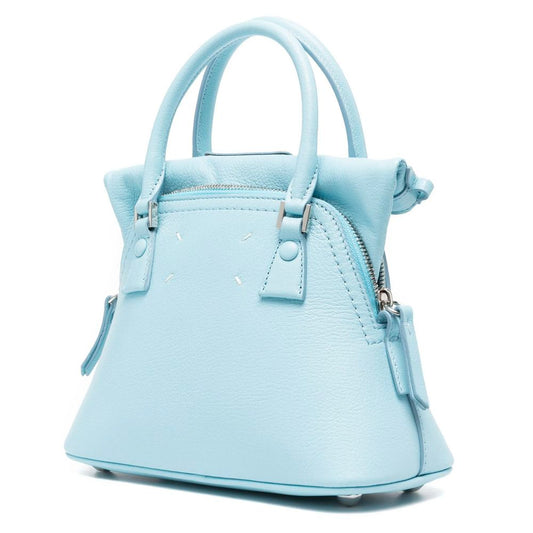 Maison Margiela Blue Leather Handbag