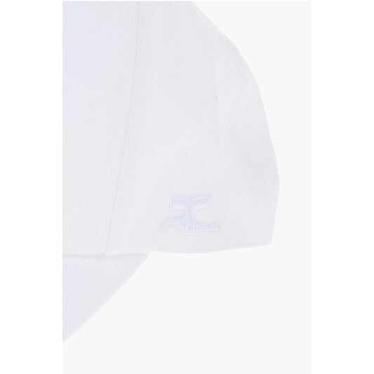 Courrėges Solid Color Cap with Embroidered Logo