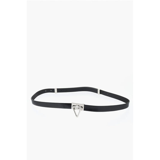 Bottega Veneta Brushed Leather Adjustable Belt with Triangle Buckle 20mm