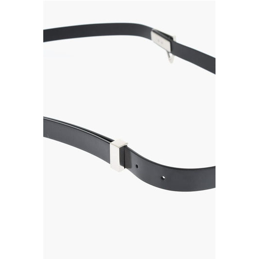 Bottega Veneta Brushed Leather Adjustable Belt with Triangle Buckle 20mm