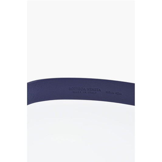 Bottega Veneta Solid Color Leather Belt with Triangle Buckle 25mm