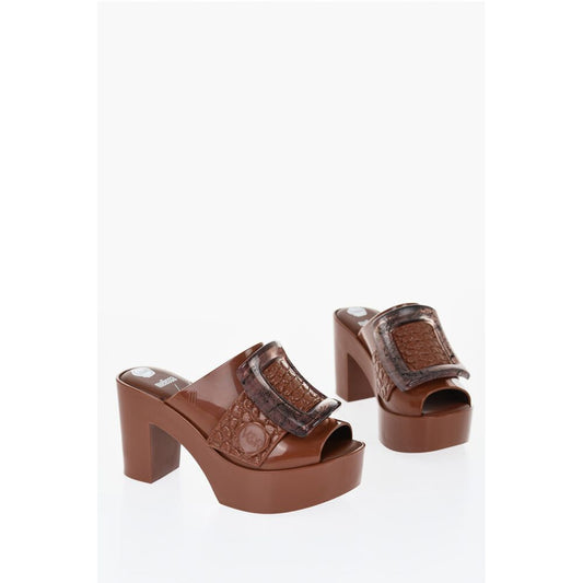 Viktor & Rolf MELISSA Rubber BUCKLE UP Mules with Maxi Buckle 10cm