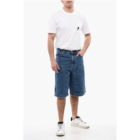 Palm Angels Multipocketed Mid Wash Denim Shorts