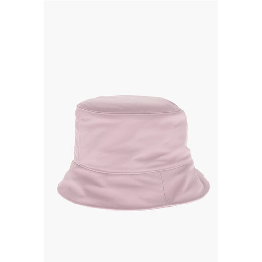 Off-White Solid Color Bucket Hat with Embossed Logo