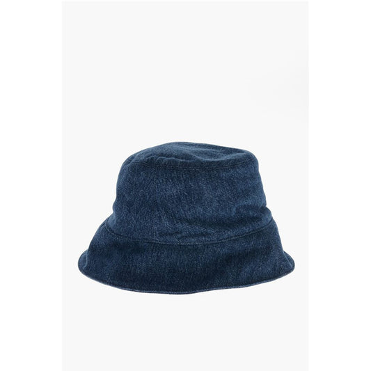 Off-White Denim Bucket Hat with Embossed Logo