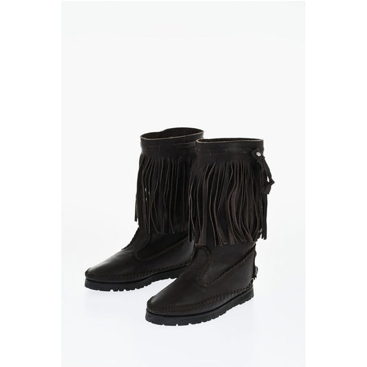 Dsquared² Leather FRINGES Mid Boots