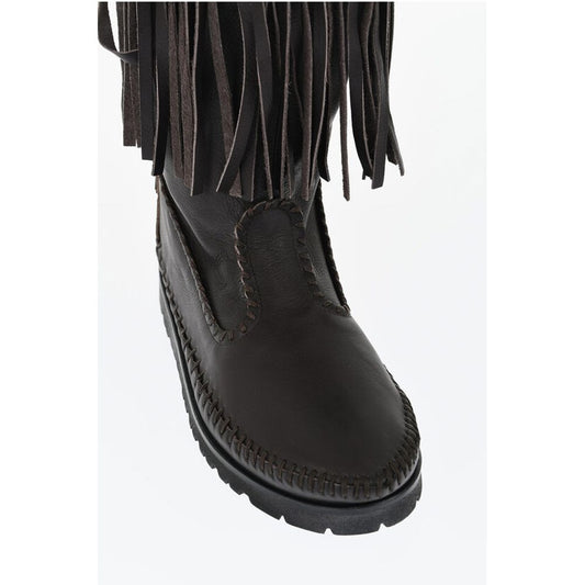 Dsquared² Leather FRINGES Mid Boots