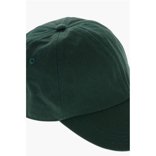 Burberry Solid Color Cap with Embroidered Logo