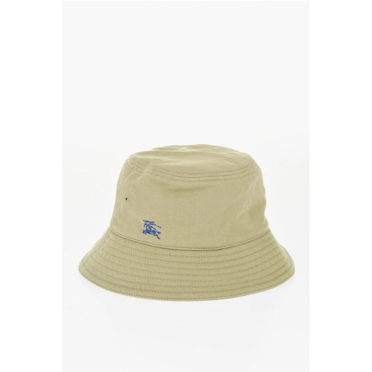 Burberry Solid Color Bucket Hat with Embroidered Logo