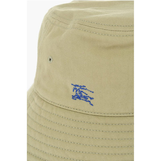 Burberry Solid Color Bucket Hat with Embroidered Logo