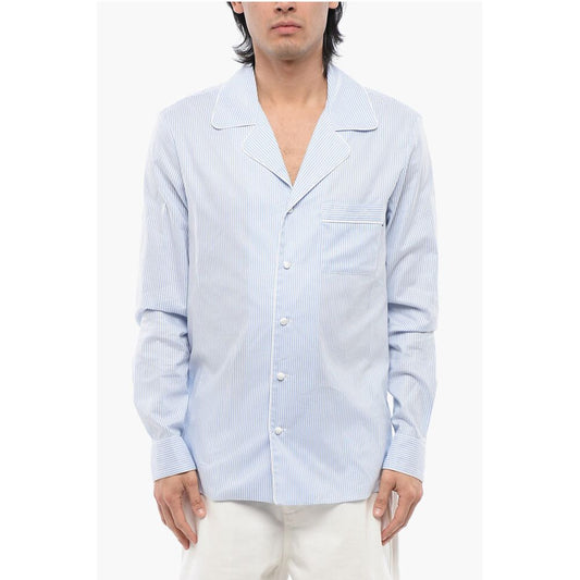 Balmain Awning Striped Cotton PAJAMA Shirt