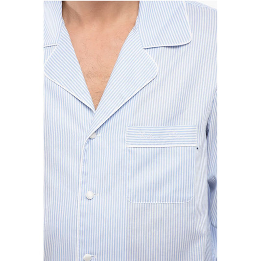 Balmain Awning Striped Cotton PAJAMA Shirt