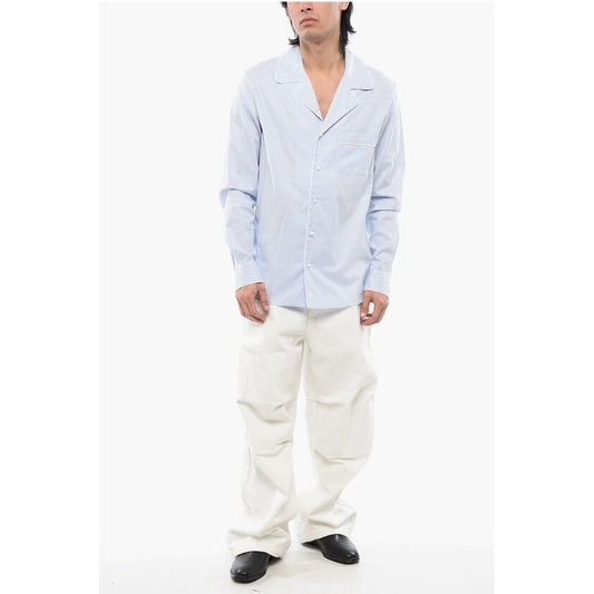 Balmain Awning Striped Cotton PAJAMA Shirt