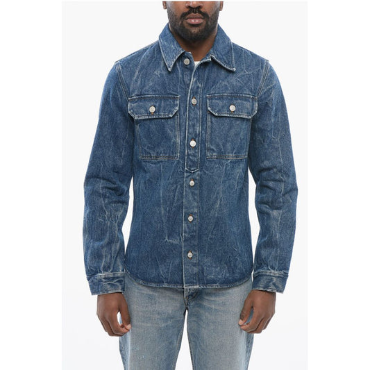 Dries Van Noten Dark Washed Denim Shirt with Breast-pockets