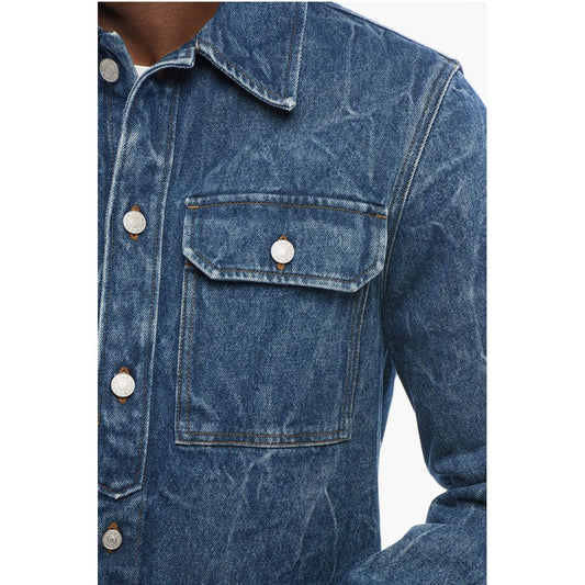 Dries Van Noten Dark Washed Denim Shirt with Breast-pockets