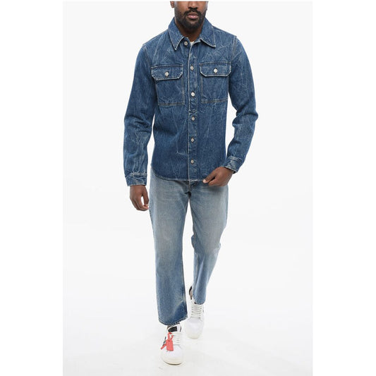 Dries Van Noten Dark Washed Denim Shirt with Breast-pockets