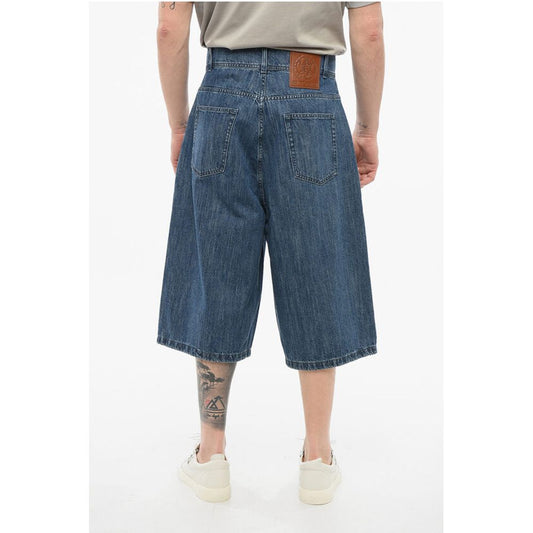 Etro Flared Fit Denim Shorts with Belt Loops