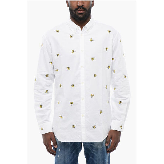 Dsquared² Button-Down Shirt With Banana Embroidery