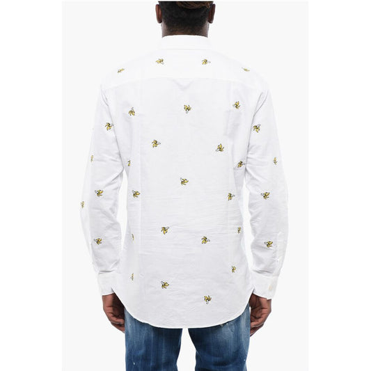 Dsquared² Button-Down Shirt With Banana Embroidery