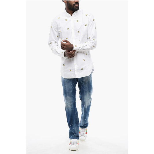 Dsquared² Button-Down Shirt With Banana Embroidery