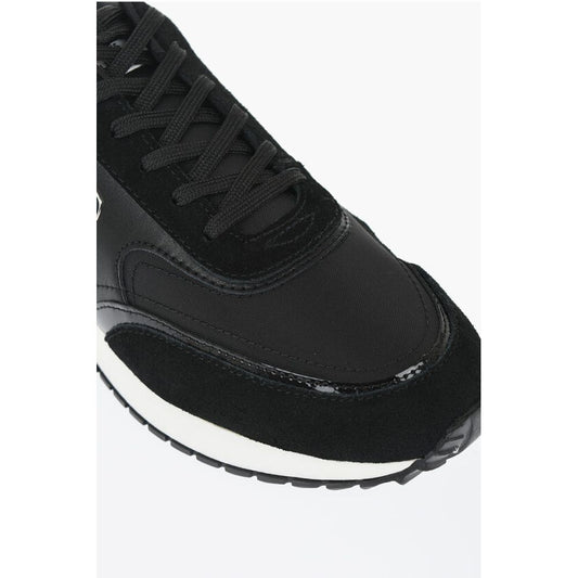 Karl Lagerfeld Leather VELOCITOR II Low-Top Sneakers with Patent Leather De