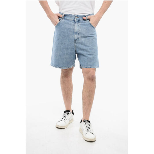 Balmain 5-Pocketed Light Wash Denim Shorts