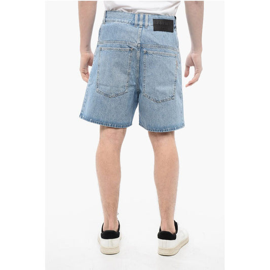 Balmain 5-Pocketed Light Wash Denim Shorts