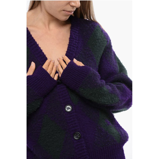 Burberry Argyle Patterned Wool Cardigan