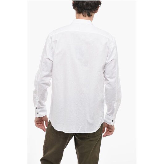 Peserico mandarin Collar Flax Blend Shirt