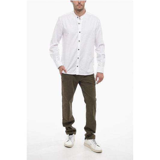 Peserico mandarin Collar Flax Blend Shirt