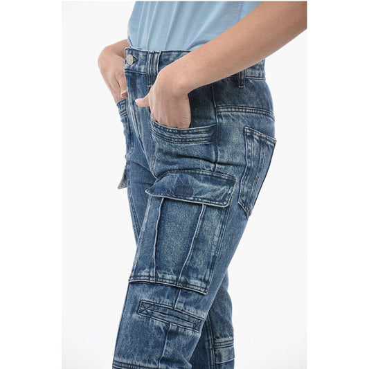 Isabel Marant Dark Wash VOKAIO Cargo Denims 22cm