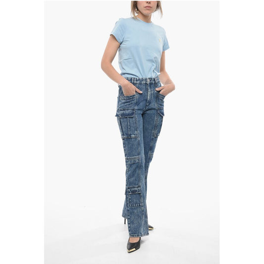 Isabel Marant Dark Wash VOKAIO Cargo Denims 22cm