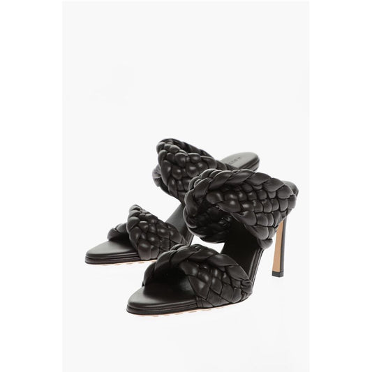 Bottega Veneta Leather INTRECCIO Open Top Mules 8cm