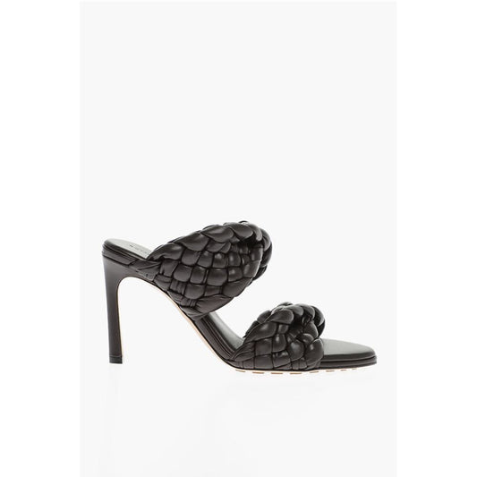Bottega Veneta Leather INTRECCIO Open Top Mules 8cm