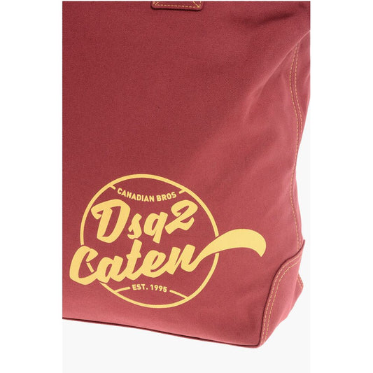 Dsquared² Canvas CATEN Tote Bag with Zipped Closure